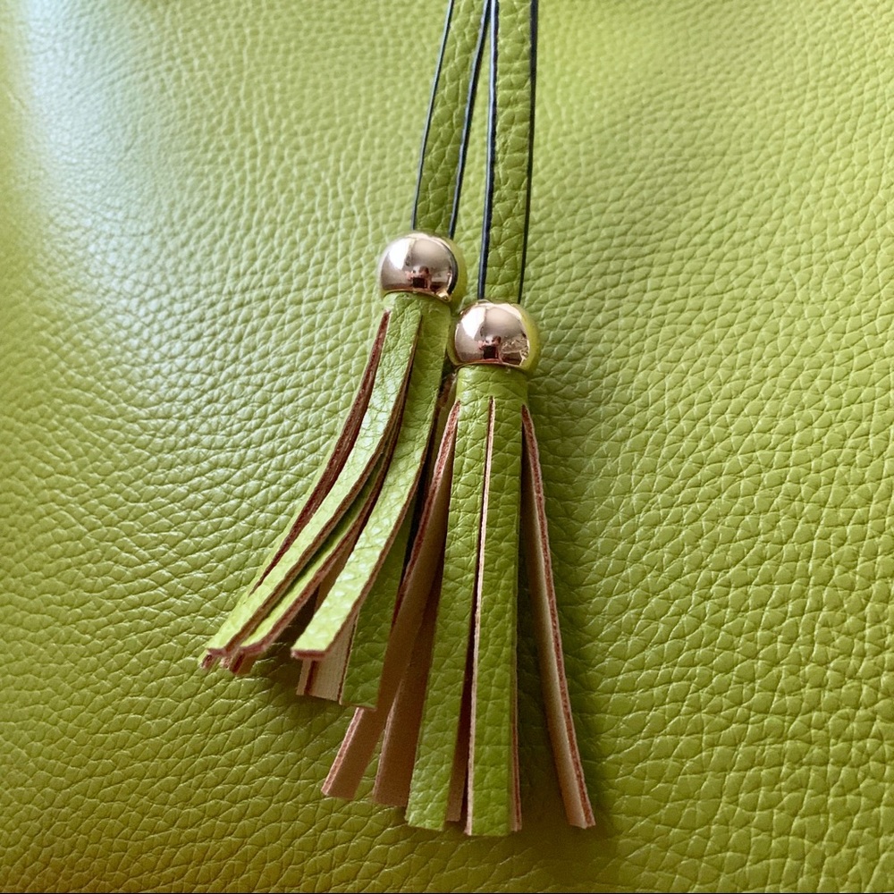 Lime/Navy Vegan Tote - Picture 8 of 8